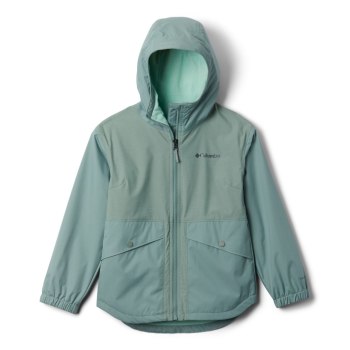 Dívčí Bundy Columbia Rainy Trails Fleece Lined Světle Zelene XIKVSE746